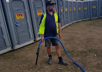 Loo duties at Red Hot Summer concert
